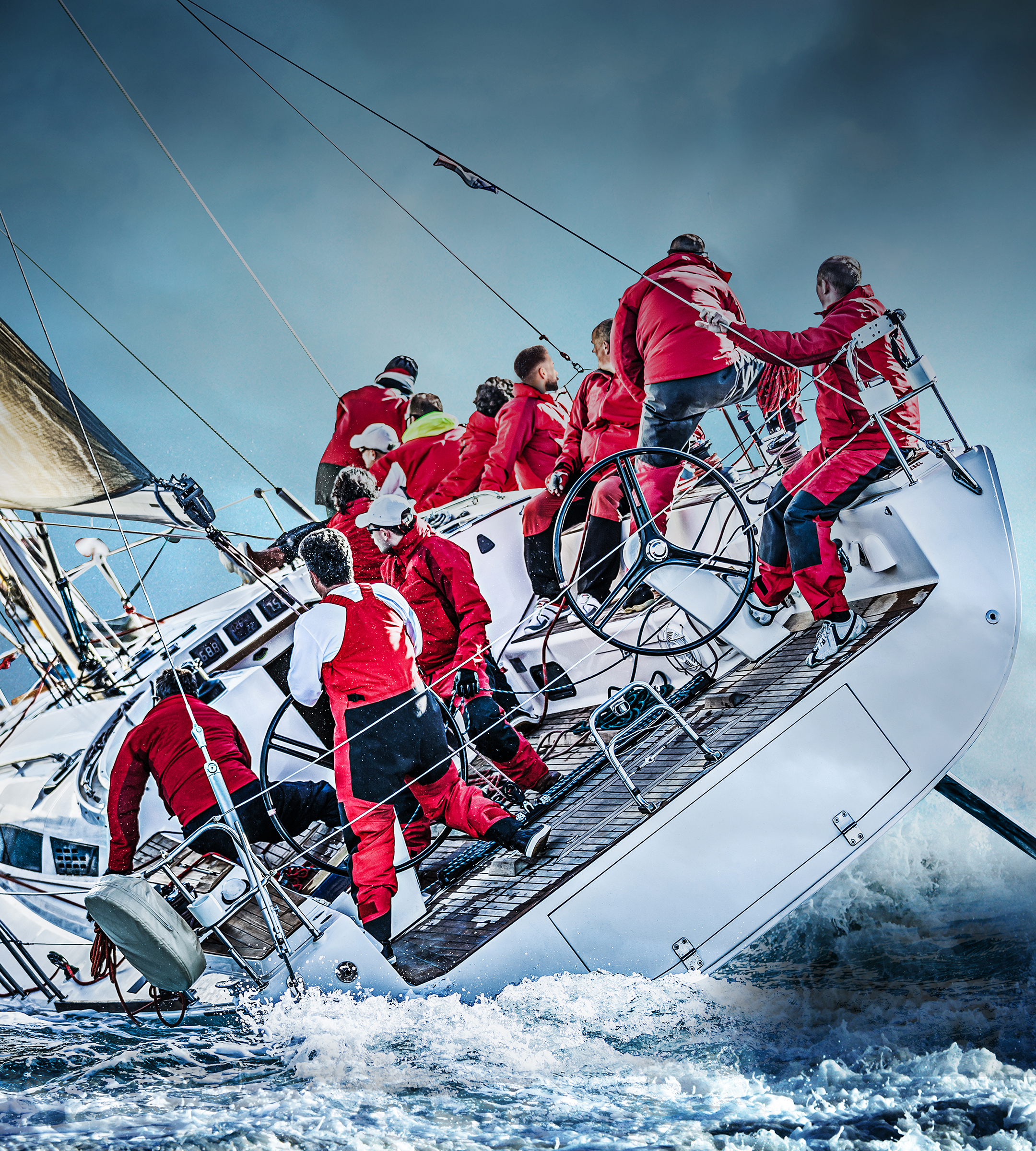 People on a sail boat