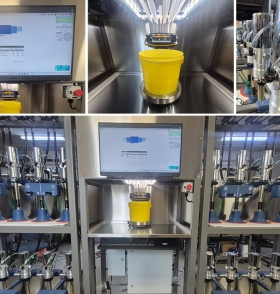 Collage of automated ink system