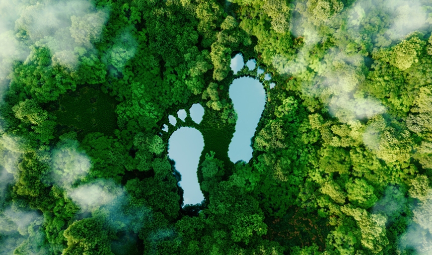 clouds and footprint