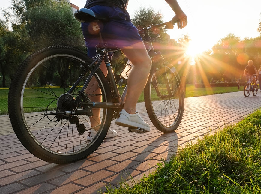 person on bike