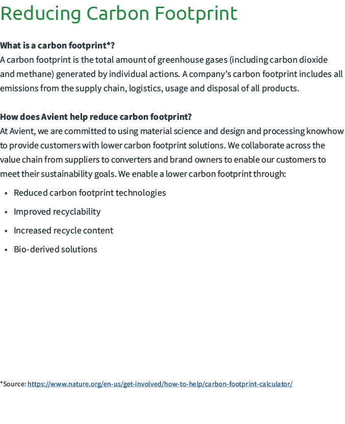 Reducing Carbon Footprint What is a carbon footprint*? A carbon footprint is the total amount of greenhouse gases (in...