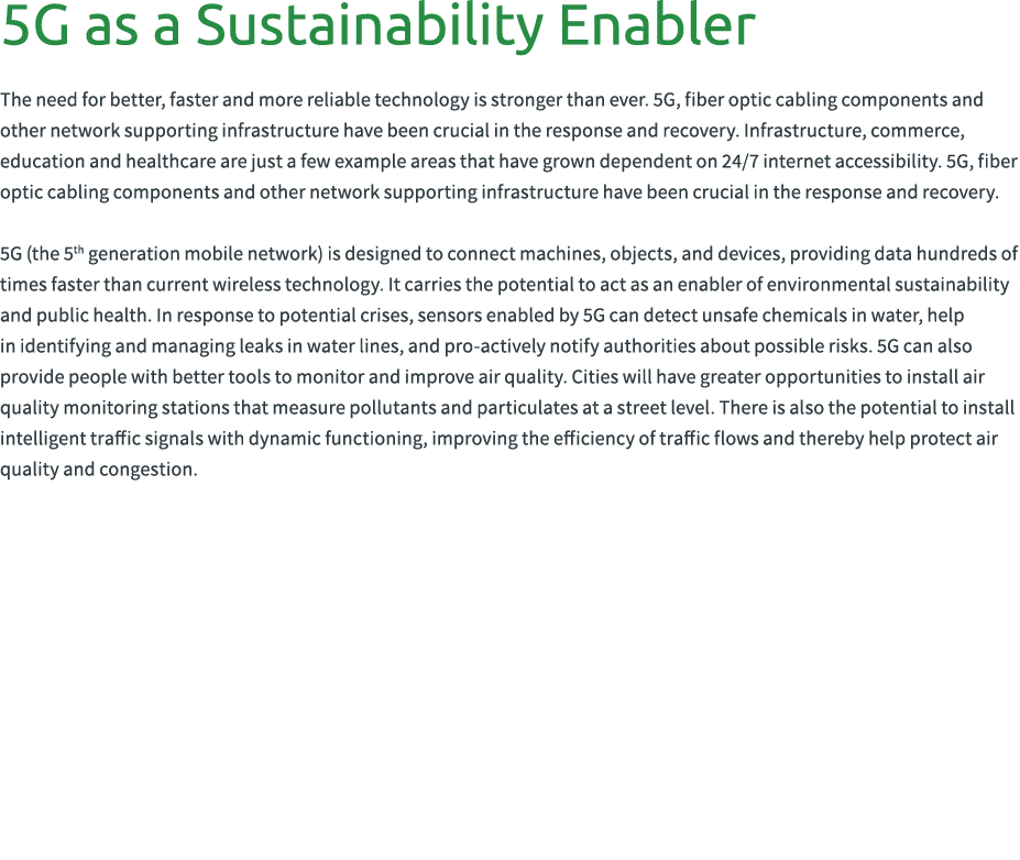 5G as a Sustainability Enabler The need for better, faster and more reliable technology is stronger than ever. 5G, fi...