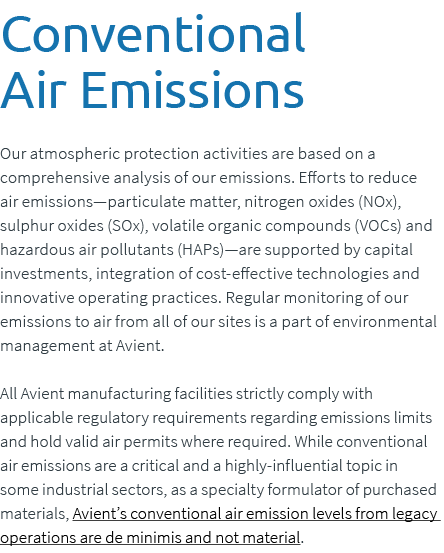 Conventional Air Emissions Our atmospheric protection activities are based on a comprehensive analysis of our emissio...